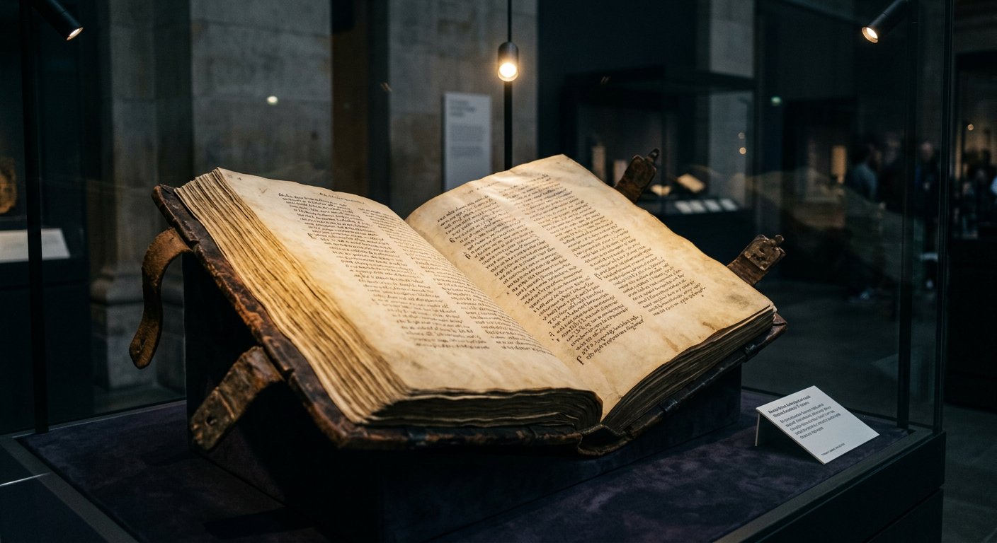 Le Codex Alexandrinus sous vitrine au musée