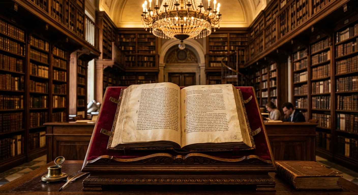 Le Codex Vaticanus exposé dans la bibliothèque vaticane