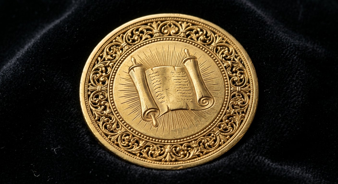 Identité visuelle de VERBUM : monogramme doré sur fond sombre