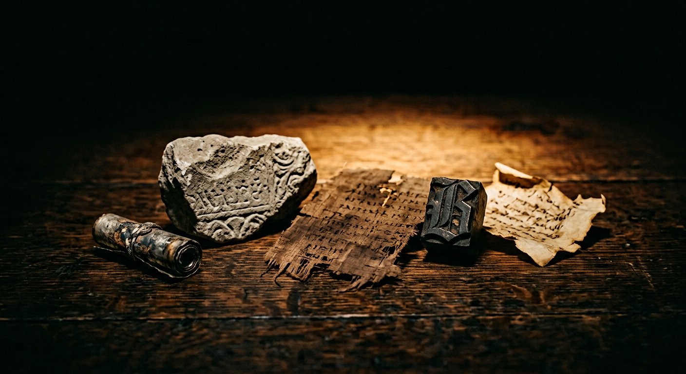Artefacts précieux sous une spot muséale